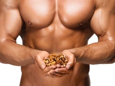 By eating nuts, a man will gain good strength